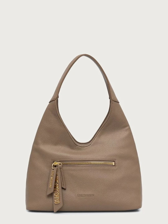 Zdjęcie produktu Love Moschino torebka hobo damska z imitacji skóry beżowy