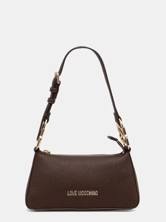 Zdjęcie produktu Love Moschino torebka hobo damska z imitacji skóry brązowy