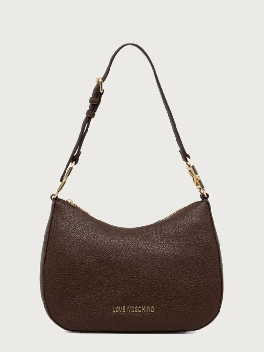 Zdjęcie produktu Love Moschino torebka hobo damska z imitacji skóry brązowy