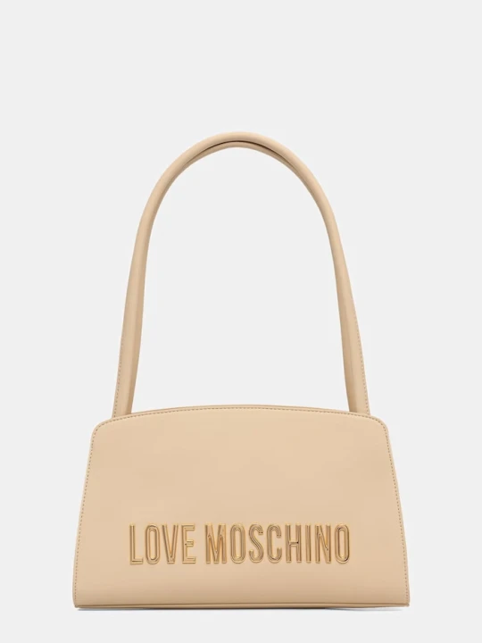 Zdjęcie produktu Love Moschino torebka shopper damska z imitacji skóry beżowy