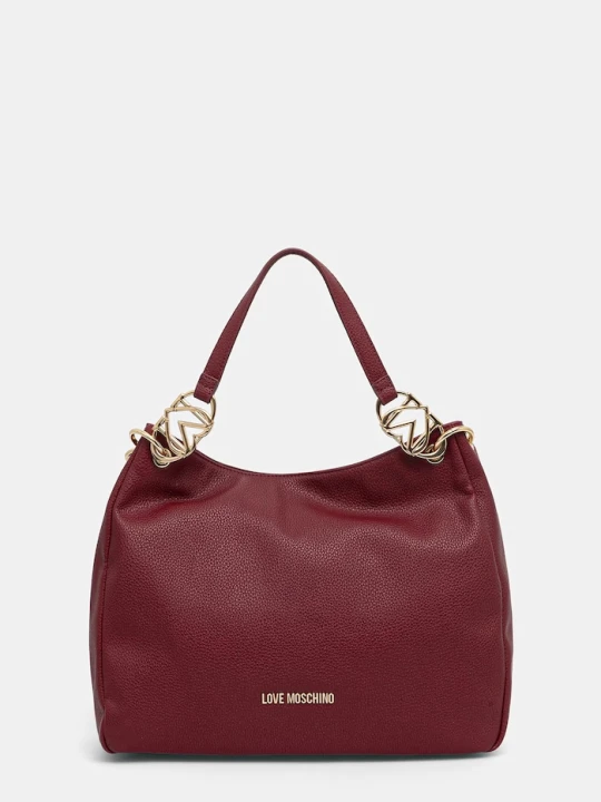 Zdjęcie produktu Love Moschino torebka shopper damska z imitacji skóry bordowy