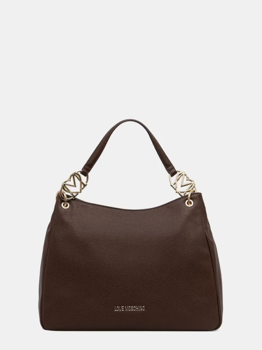 Zdjęcie produktu Love Moschino torebka shopper damska z imitacji skóry brązowy