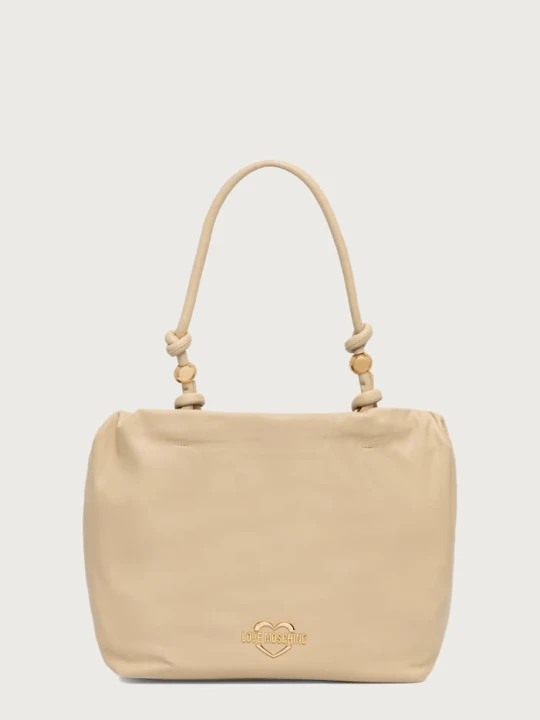 Zdjęcie produktu Love Moschino torebka shopper damska z imitacji skóry brązowy