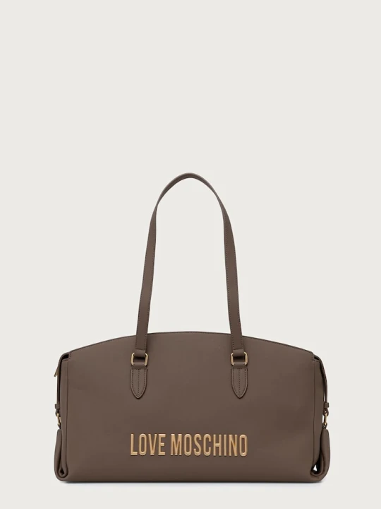 Zdjęcie produktu Love Moschino torebka shopper damska z imitacji skóry brązowy