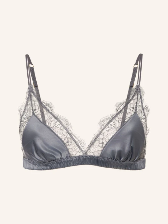 Zdjęcie produktu Love Stories Biustonosz Trójkątny Love Lace Z Satyny grau CZIEMNOSZARY