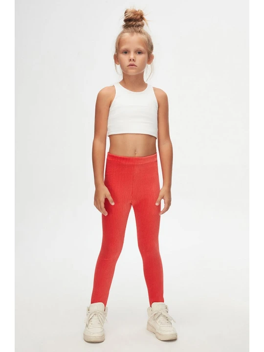 Zdjęcie produktu lovetti Legginsy w kolorze koralowym rozmiar: 134