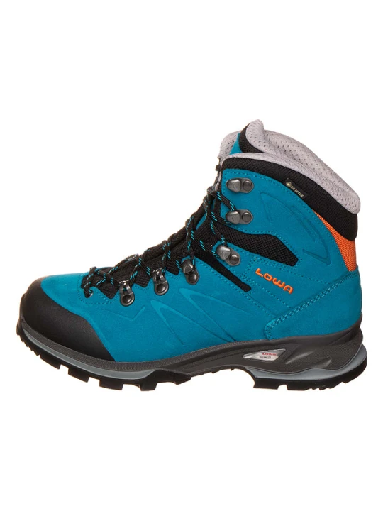 Zdjęcie produktu LOWA Skórzane botki trekkingowe "Badia GTX" w kolorze turkusowym rozmiar: 38