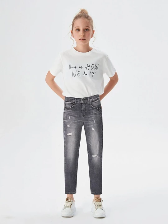 Zdjęcie produktu LTB Dżinsy "Amy G" - Regular fit - w kolorze antracytowym rozmiar: 140