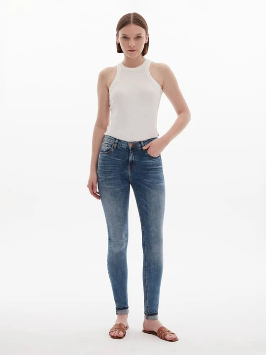 Zdjęcie produktu LTB Dżinsy "Amy" - Skinny fit - w kolorze granatowym rozmiar: W25/L30