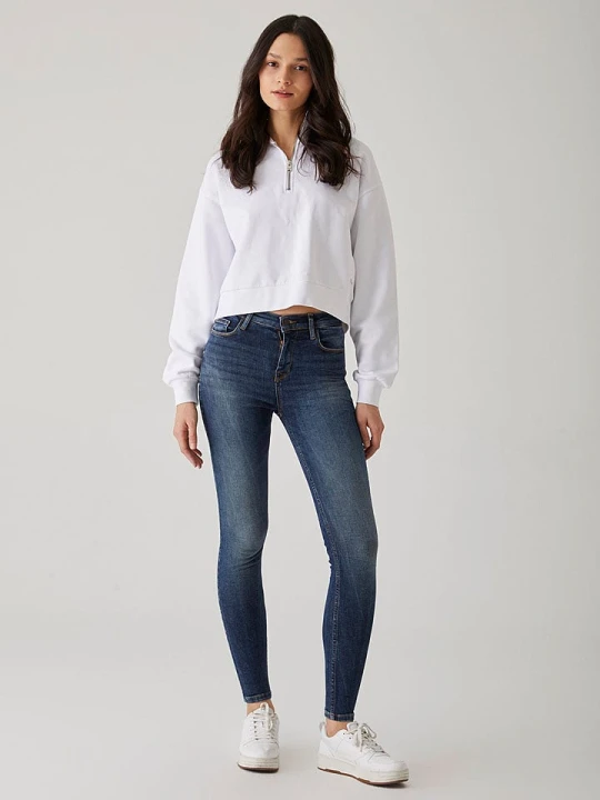 Zdjęcie produktu LTB Dżinsy "Amy X" - Skinny fit - w kolorze granatowym rozmiar: W31/L28