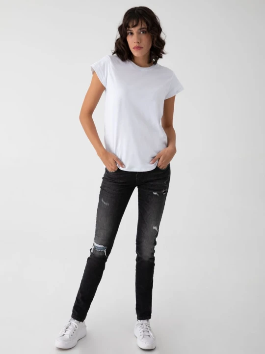 Zdjęcie produktu LTB Dżinsy "Molly M" - Slim fit - w kolorze antracytowym rozmiar: W25/L34