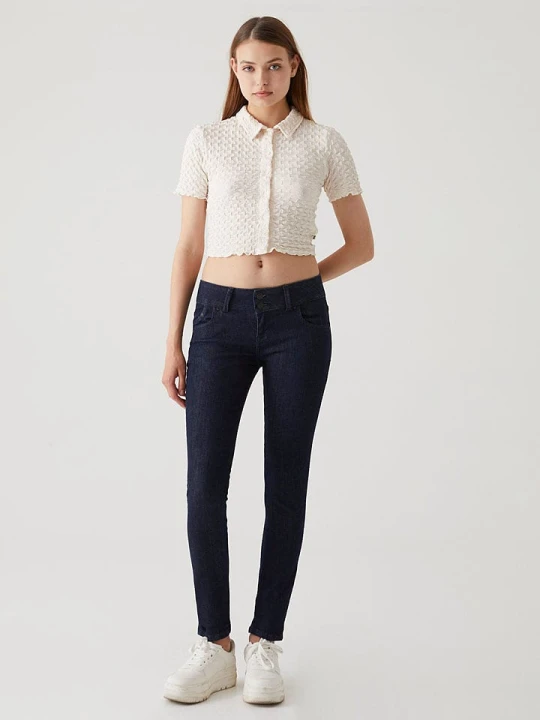 Zdjęcie produktu LTB Dżinsy "Molly M" - Slim fit - w kolorze granatowym rozmiar: W25/L32
