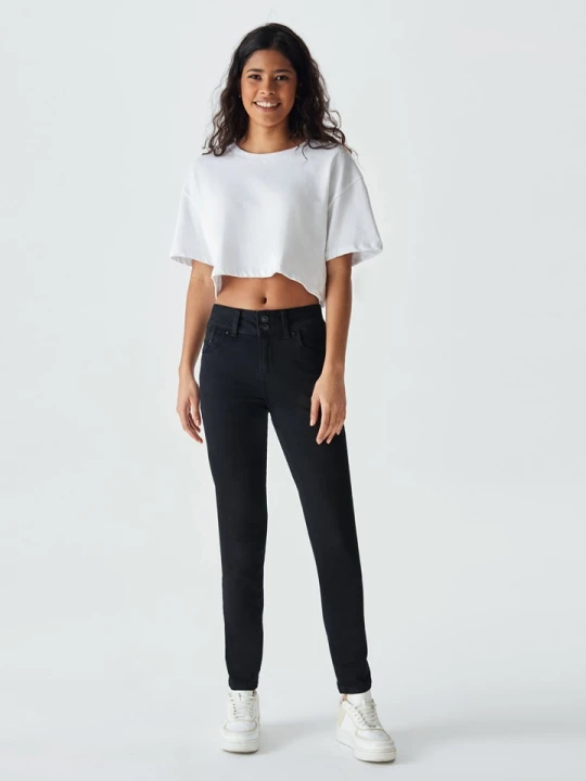 Zdjęcie produktu LTB Dżinsy "Molly Super High" - Slim fit - w kolorze czarnym rozmiar: W25/L34