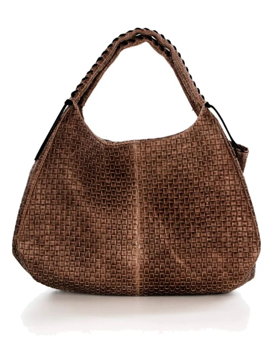 Zdjęcie produktu Lucca Baldi Skórzany shopper bag "Pitigliano" w kolorze brązowym - 41 x 34 x 30 cm rozmiar: onesize