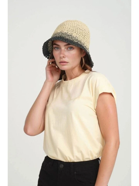 Zdjęcie produktu Lucky Bees Kapelusz przeciwsłoneczny w kolorze kremowo-czarnym rozmiar: onesize