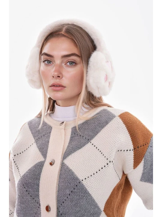 Zdjęcie produktu Lucky Bees Nauszniki w kolorze kremowym rozmiar: onesize