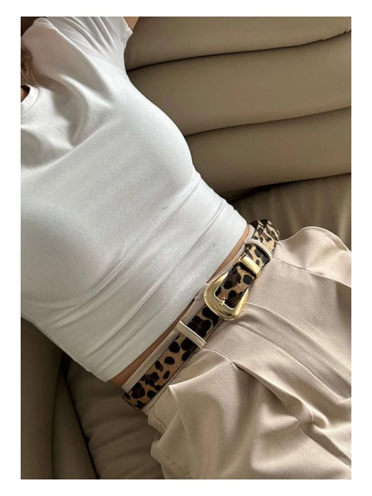 Zdjęcie produktu Lucky Bees Pasek w kolorze czarno-brązowym - dł. 100 cm rozmiar: onesize