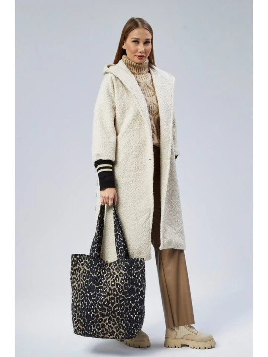 Zdjęcie produktu Lucky Bees Shopper bag w kolorze beżowo-czarnym - 35 x 40 x 15 cm rozmiar: onesize