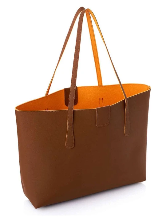 Zdjęcie produktu Lucky Bees Shopper bag w kolorze jasnobrązowym - 42 x 28 x 11 cm rozmiar: onesize