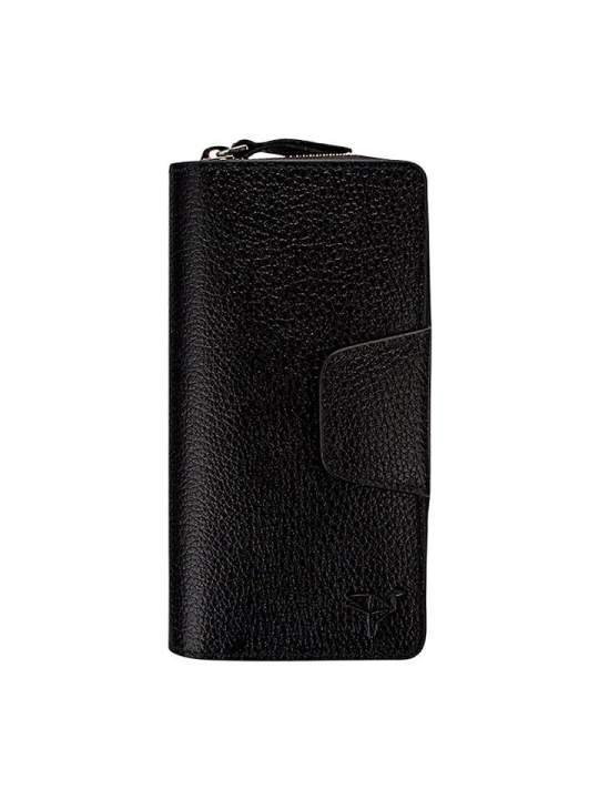 Zdjęcie produktu Lucky Bees Skórzany portfel w kolorze czarnym - 18, 5 x 10 x 2 cm rozmiar: onesize
