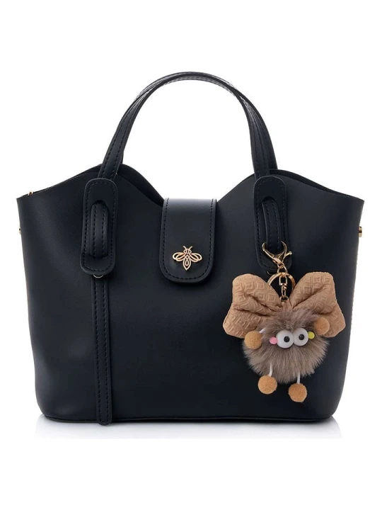 Zdjęcie produktu Lucky Bees Torebka "Celeste" w kolorze czarnym - 25 x 21 x 11 cm rozmiar: onesize