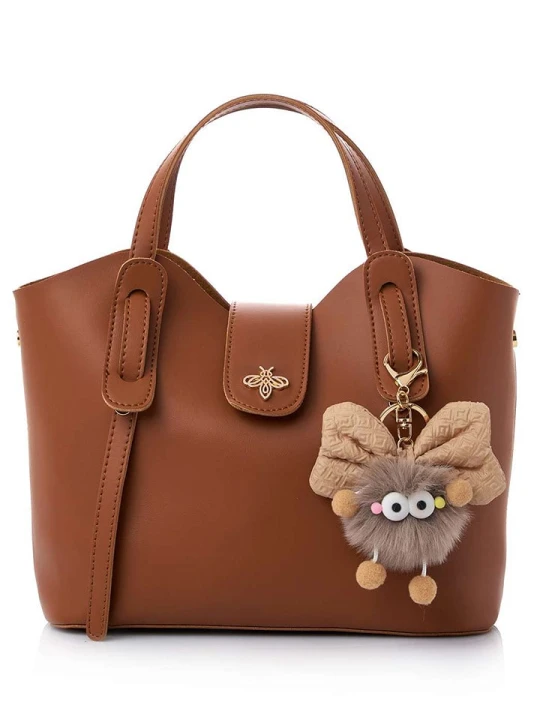 Zdjęcie produktu Lucky Bees Torebka "Celeste" w kolorze jasnobrązowym - 25 x 21 x 11 cm rozmiar: onesize