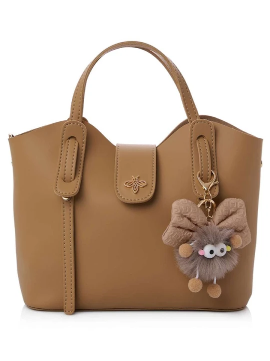 Zdjęcie produktu Lucky Bees Torebka "Celeste" w kolorze karmelowym - 25 x 21 x 11 cm rozmiar: onesize