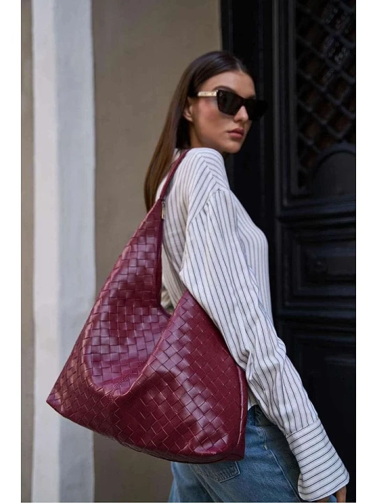 Zdjęcie produktu Lucky Bees Torebka w kolorze bordowym - 30 x 25 cm rozmiar: onesize