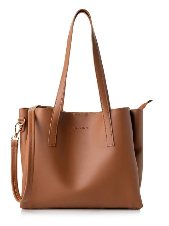Zdjęcie produktu Lucky Bees Torebka w kolorze jasnobrązowym - 32 x 27 x 13 cm rozmiar: onesize
