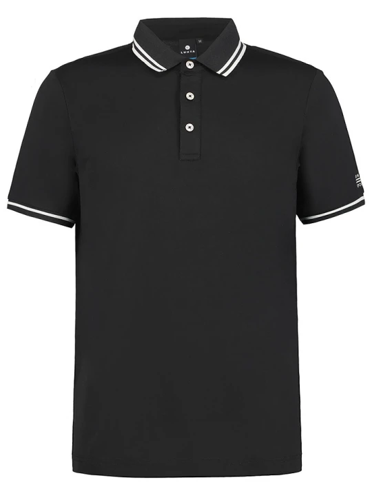Zdjęcie produktu LUHTA Funkcyjna koszulka polo "Alberga" w kolorze czarnym rozmiar: M