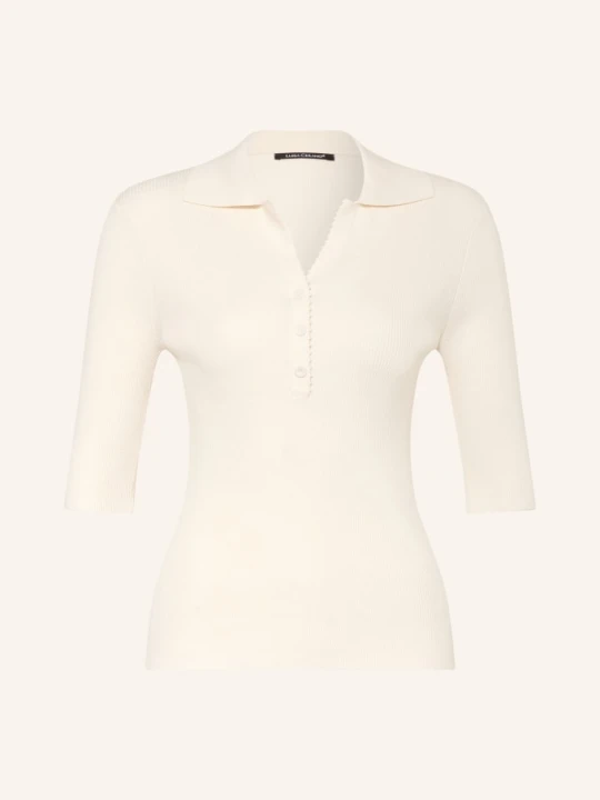 Zdjęcie produktu Luisa Cerano Dzianinowa Koszulka Polo Z Rękawem 3/4 weiss KREMOWY