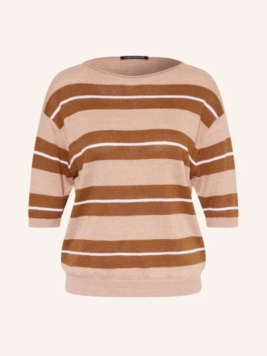 Zdjęcie produktu Luisa Cerano Sweter Z Dzianiny Lnianej braun brązowy
