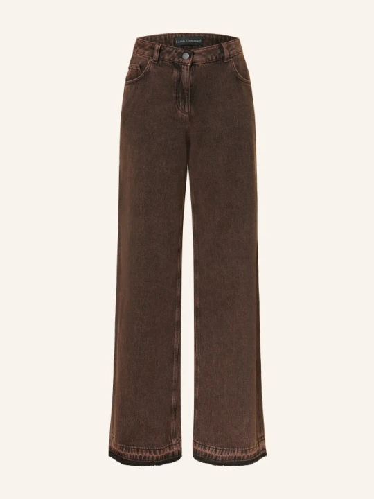 Zdjęcie produktu Luisa Cerano Dżinsy Z Szerokimi Nogawkami braun 17 the statement tweed