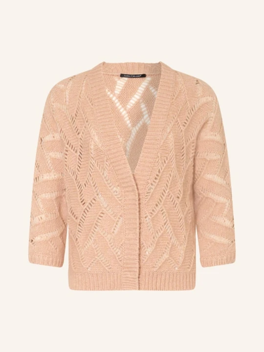 Zdjęcie produktu Luisa Cerano Kardigan Z Alpaki Z Rękawami 3 / 4 rosa CAMELOWY