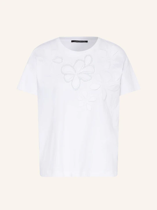Zdjęcie produktu Luisa Cerano T-Shirt Z Koronką Ażurową weiss BIAŁY