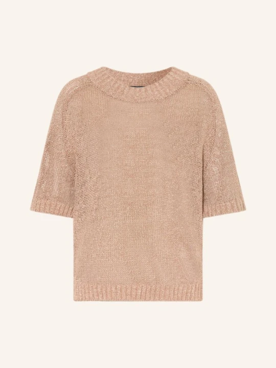 Zdjęcie produktu Luisa Cerano Sweter Z Dzianiny Lnianej Z Brokatową Przędzą rosa BRUDNY RÓŻ