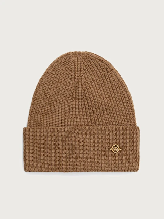 Zdjęcie produktu Luisa Spagnoli czapka beanie damska wełniana Muni brązowy