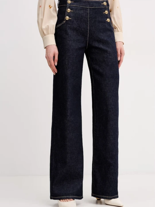 Zdjęcie produktu Luisa Spagnoli jeansy wide leg damskie Almanacco granatowy