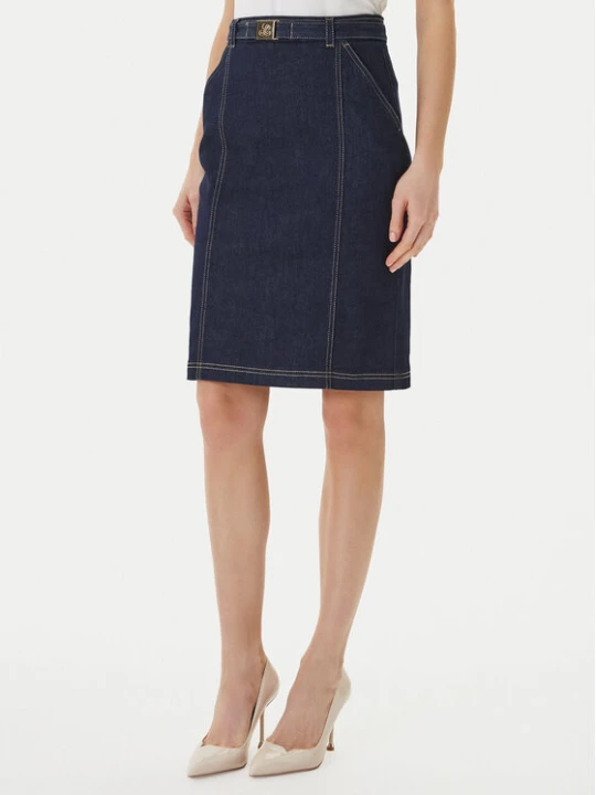 Zdjęcie produktu Luisa Spagnoli Spódnica jeansowa Tennista 542818 Granatowy Slim Fit