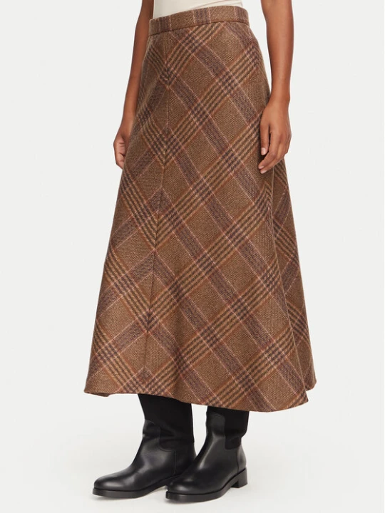 Zdjęcie produktu Luisa Spagnoli Spódnica midi Francobollo 543483 Brązowy jasny Regular Fit