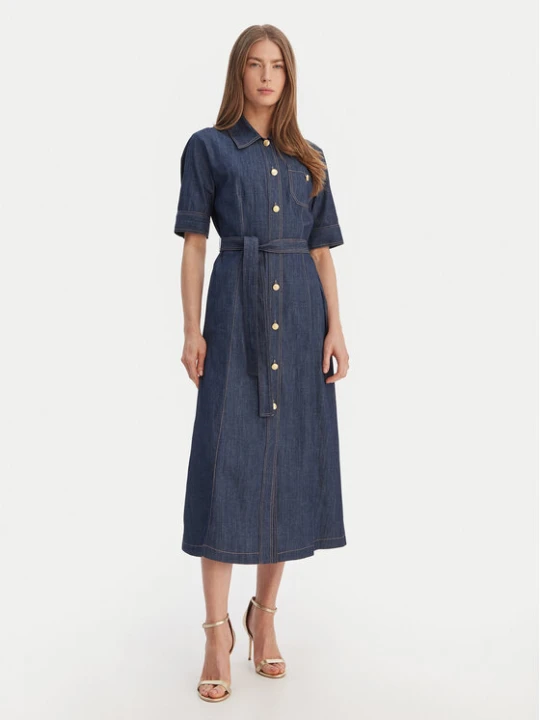 Zdjęcie produktu Luisa Spagnoli Sukienka jeansowa Periodico 542815 Granatowy Regular Fit