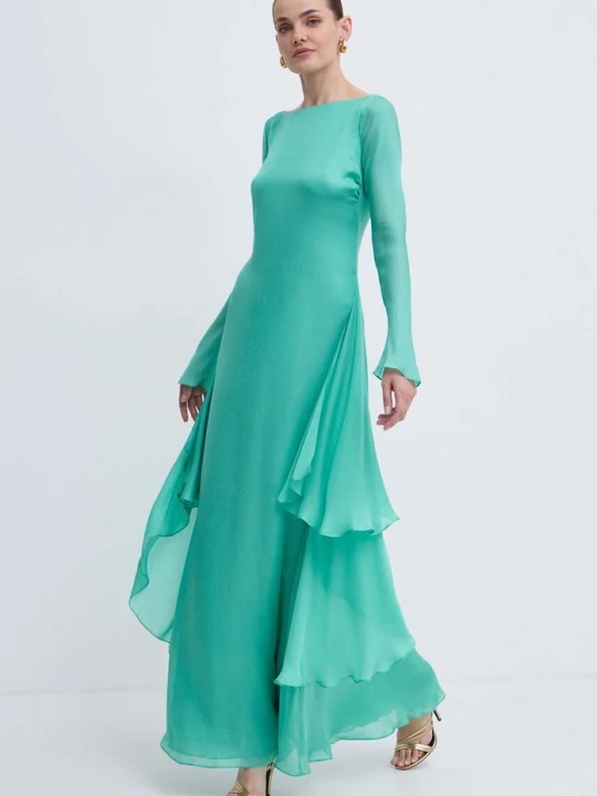 Zdjęcie produktu Luisa Spagnoli sukienka jedwabna RUNWAY COLLECTION RUNWAY COLLECTION zielony