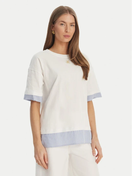 Zdjęcie produktu Luisa Spagnoli T-Shirt Baiadera 543155 Biały Regular Fit