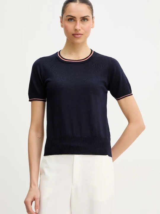 Zdjęcie produktu Luisa Spagnoli t-shirt wełniany Metella granatowy