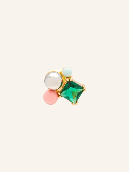 Zdjęcie produktu Lulu Copenhagen Kolczyk Na Sztyft Bouquet Green Bling gold