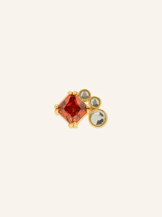Zdjęcie produktu Lulu Copenhagen Kolczyki Gala Red Bling Right gold