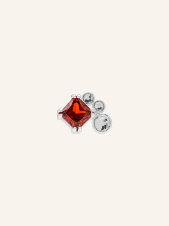 Zdjęcie produktu Lulu Copenhagen Kolczyki Gala Red Bling Right silber
