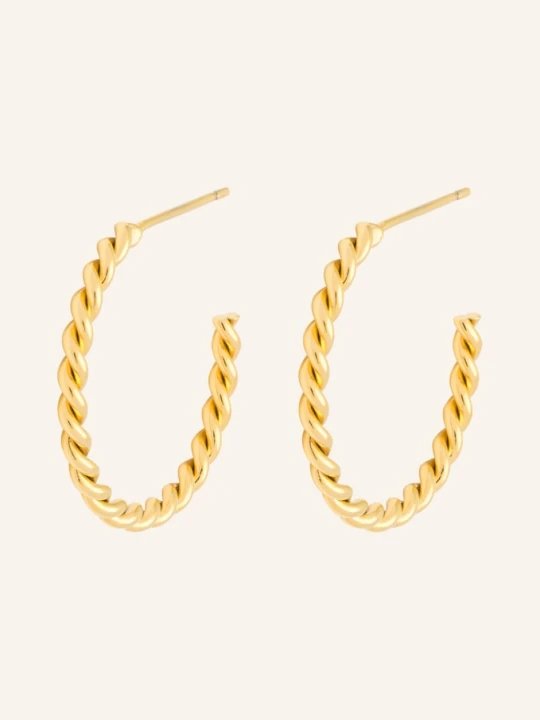 Zdjęcie produktu Lulu Copenhagen Kolczyki Twisted Hoops gold