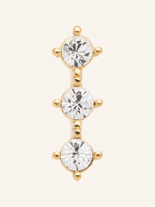 Zdjęcie produktu Lulu Copenhagen Kolczyki Wkrętki 3 Crystals Earring gold