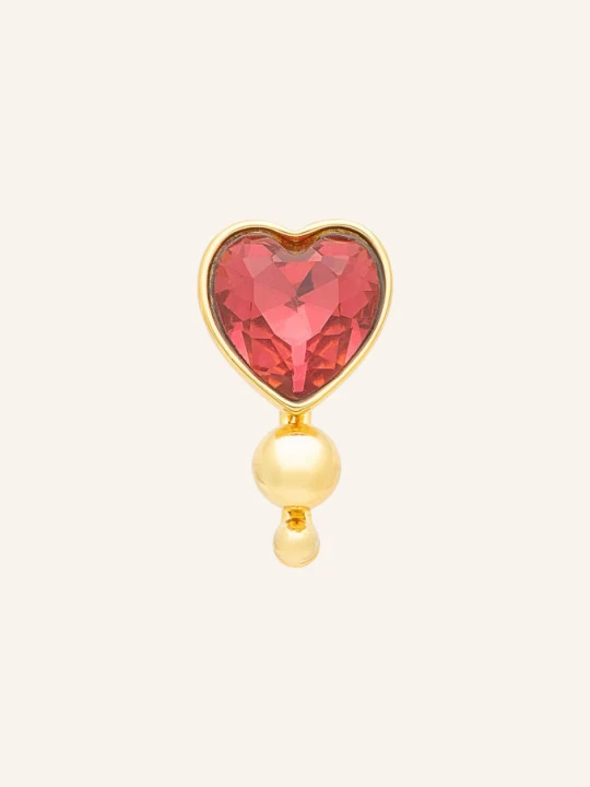 Zdjęcie produktu Lulu Copenhagen Kolczyki Wkrętki Bouquet Crystal Heart Earring gold